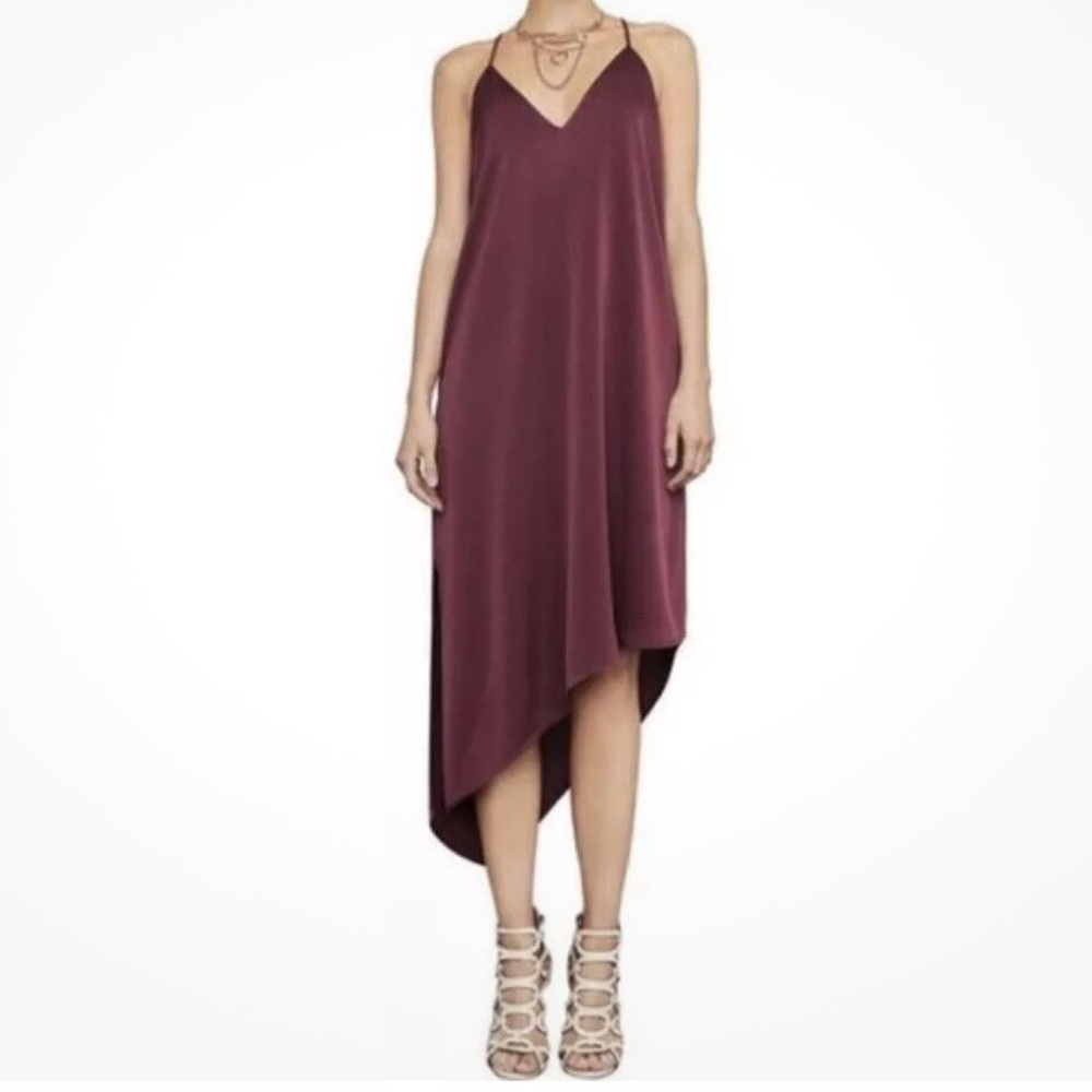 NWT BCBGMaxAzria Elana Asymmetrical Tank Dress in Port